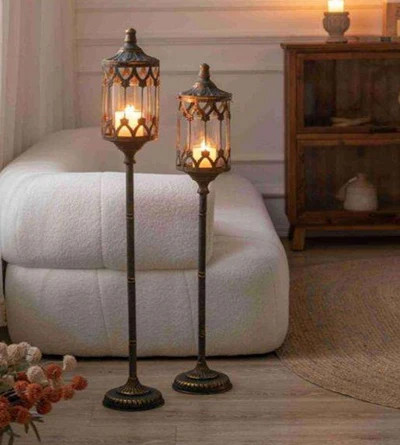 Chasity Floor Lantern - Large | River Chic Designs