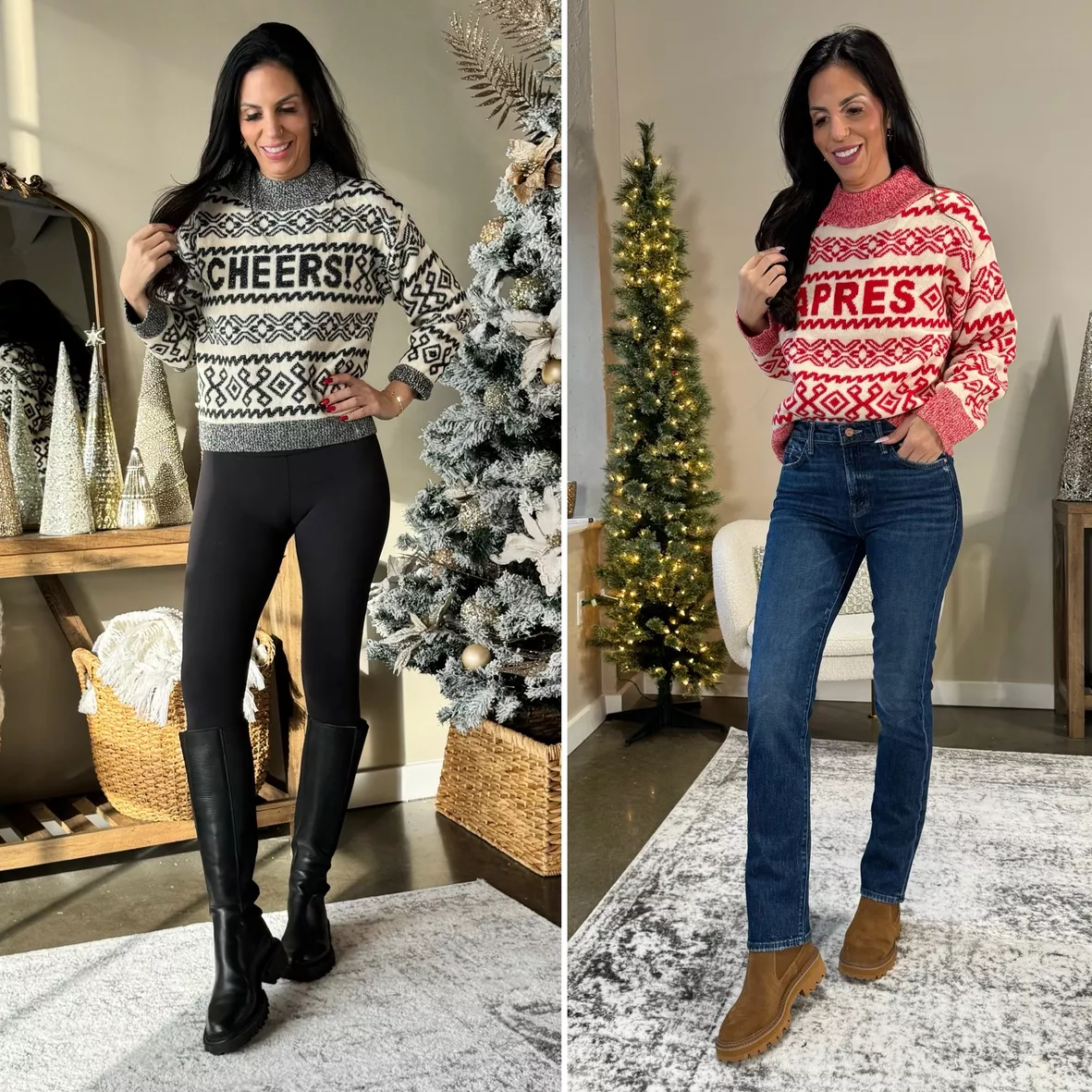 Target Holiday Christmas Fleece Lined Leggings Women Small