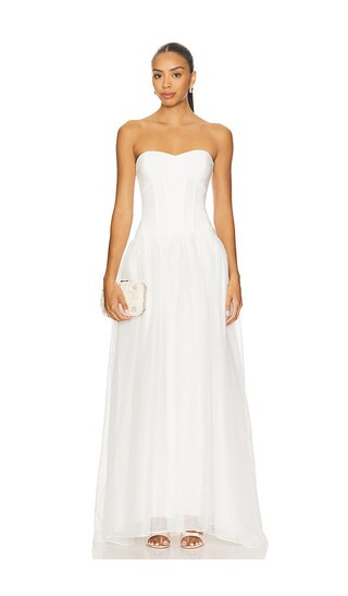 Solange Gown in Ivory | Revolve Clothing (Global)