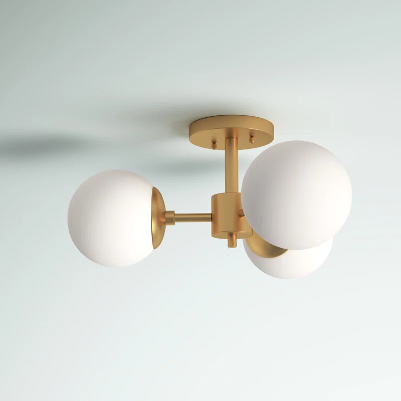 Chestertown Glass Semi Flush Mount | Wayfair North America