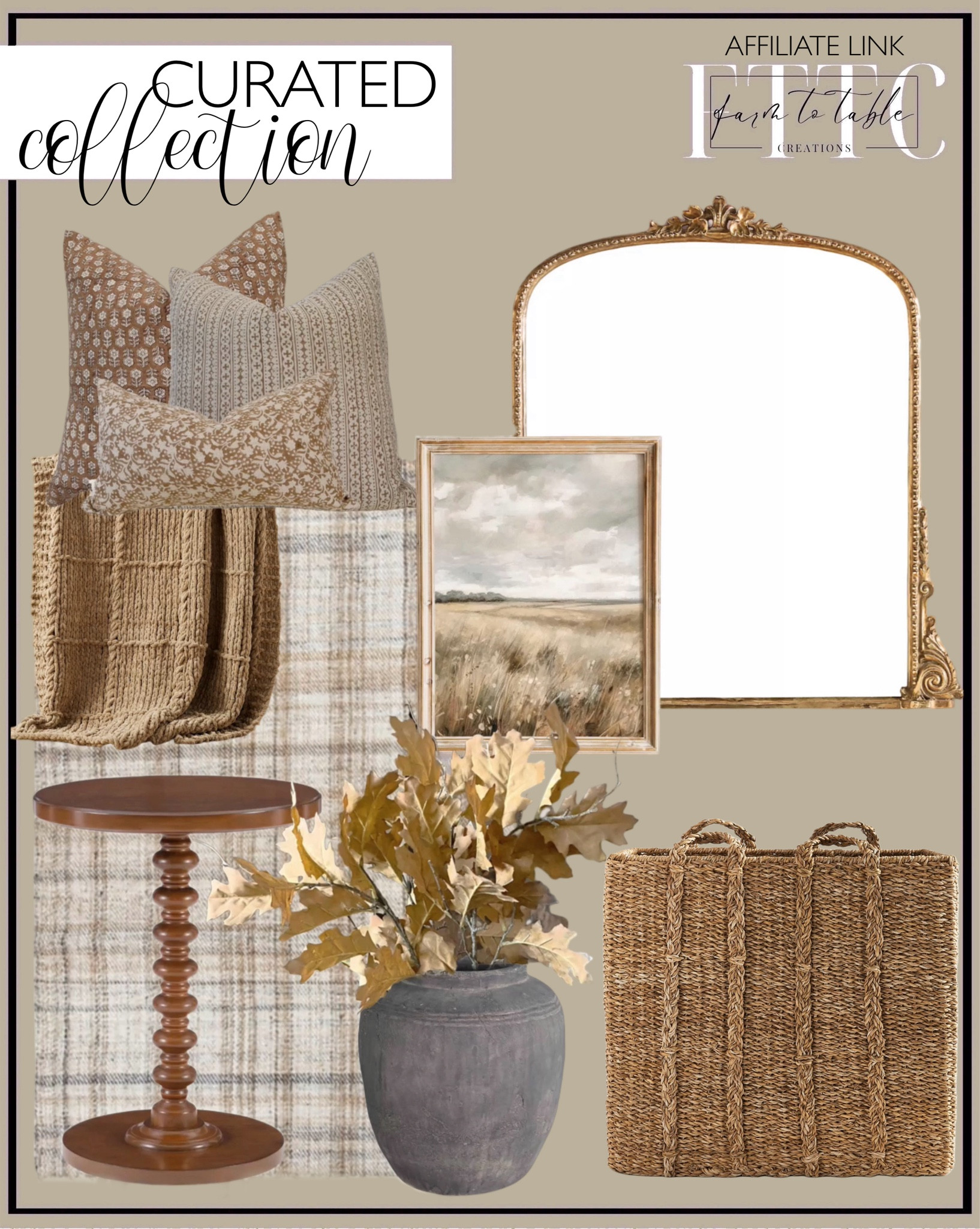 Curated Fall Collection. Follow @farmtotablecreations on Instagram for more inspiration.

Rosena End Table. Fall Pillow Cover Set, Block Print Pillow Combination, Neutral Pillow Combo, Monotone Pillow Set, Couch Throw Pillow, Floral Accent Pillow. Chenille Windowpane Throw. Gleaming Primrose Mirror. Jahi Plaid By Ralph Lauren Rug. Plaid Rug. Muted fall Field Landscape small Painting, beige neutral tones, autumn landscape printable, vertical landscape digital download. Wynne Handwoven Rectangular Baskets. Large Terracotta Round Vase, Antique Grey Finish. Faux Withered Autumn Yellow Oak Leaf Leaves Stem Branch. Amazon Home. Pottery Barn. Curated Home. Fall Decor. Fall Stems. 



#LTKSaleAlert #LTKFindsUnder50 #LTKHome