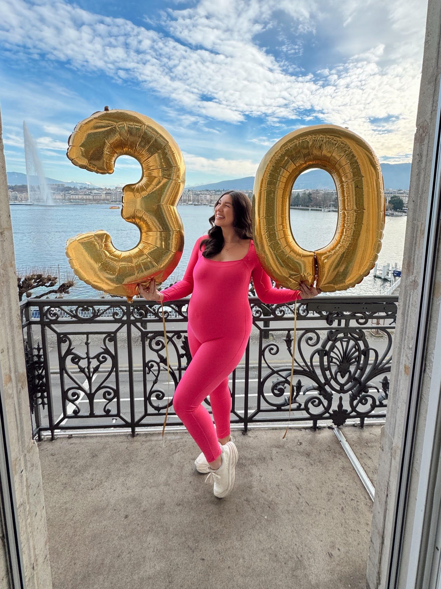 This isn’t a maternity jumpsuit but it is stretchy enough to be so comfy with my 5 month bump😍 here to 30!🩷

#LTKHoliday #LTKActive #LTKBump