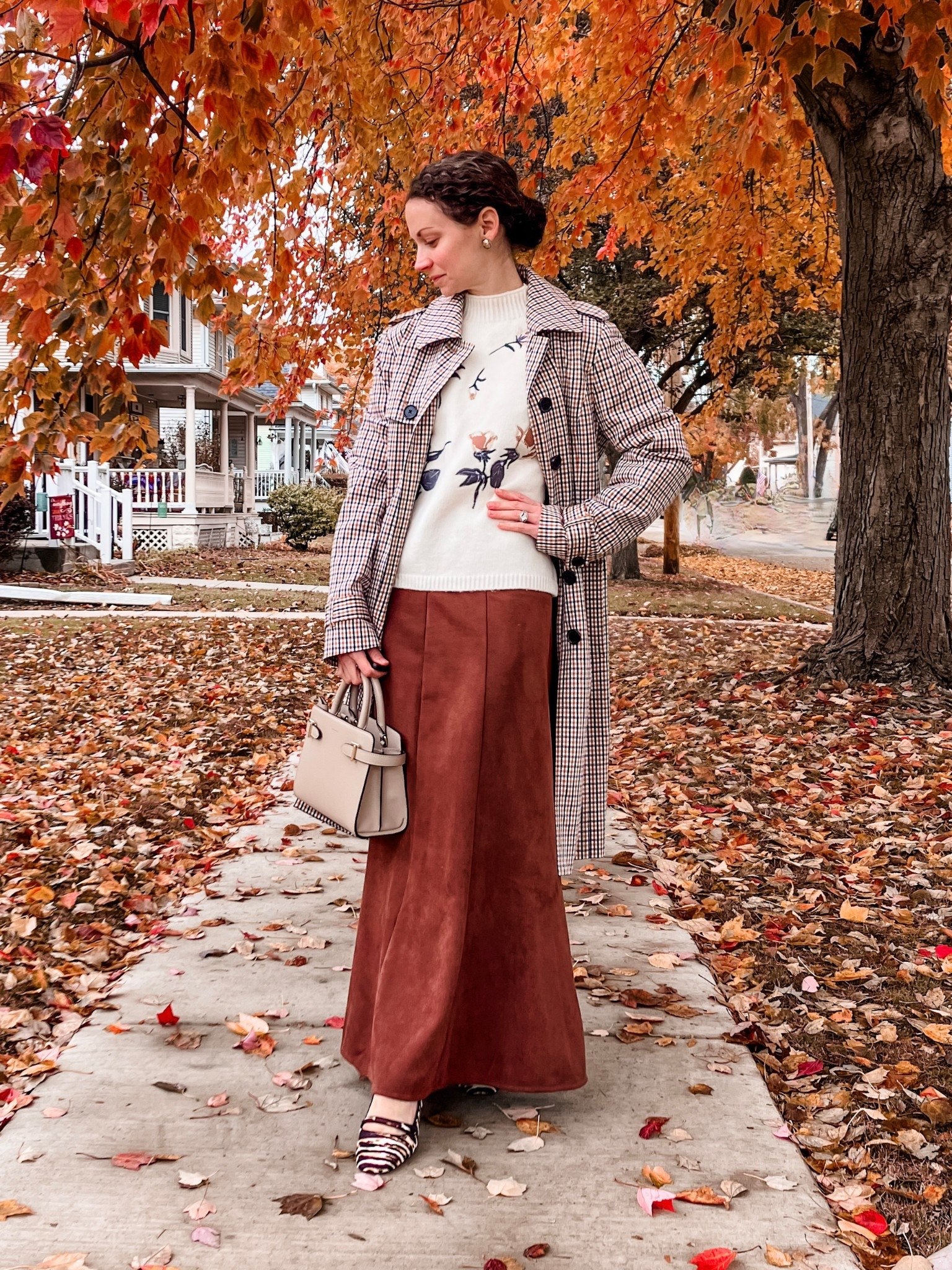 Classic fall outfit. 
Classic outfit. Petite outfit. Neutral outfit. Fall outfit. Modest outfit. 

#LTKSeasonal #LTKOver40 #LTKPetite