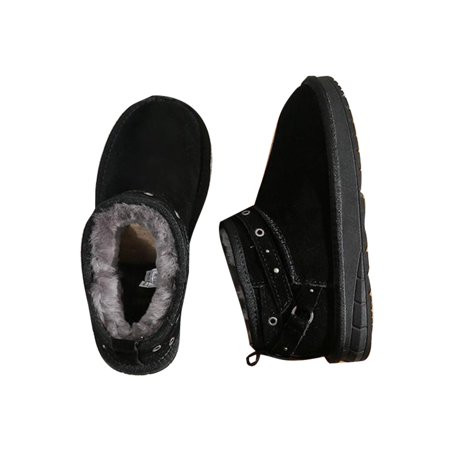 Fangasis Womens Warm Snow Boots Plush Lining Wear Resistant Ankle Boot Cold Weather Comfortable Roun | Walmart (US)