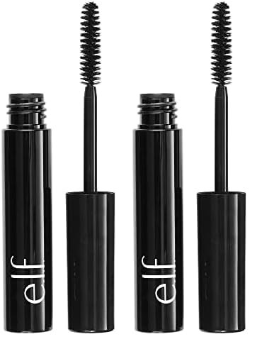 e.l.f. Cosmetics Volumizing Mascara, Mascara For Fuller, Thicker-Looking Lashes, Enriched With Vitamin E, Black,0.19 Fl Oz (Pack of 2) | Amazon (US)