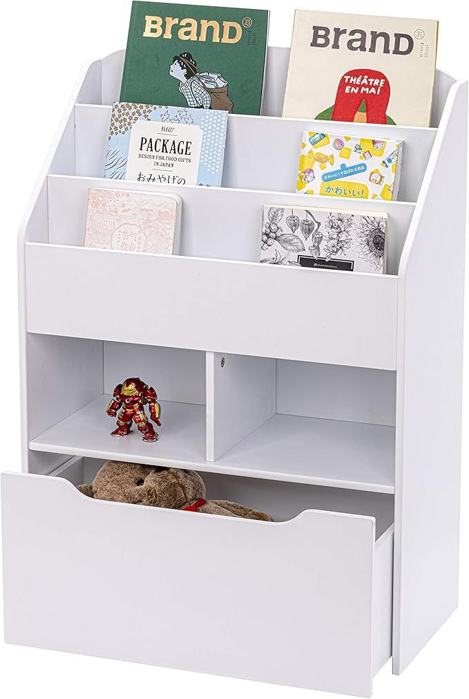 UTEX Kids Bookshelf and Toy Storage Organizer Kids Book Organizer Bookcase Storage for Kids with ... | Amazon (US)