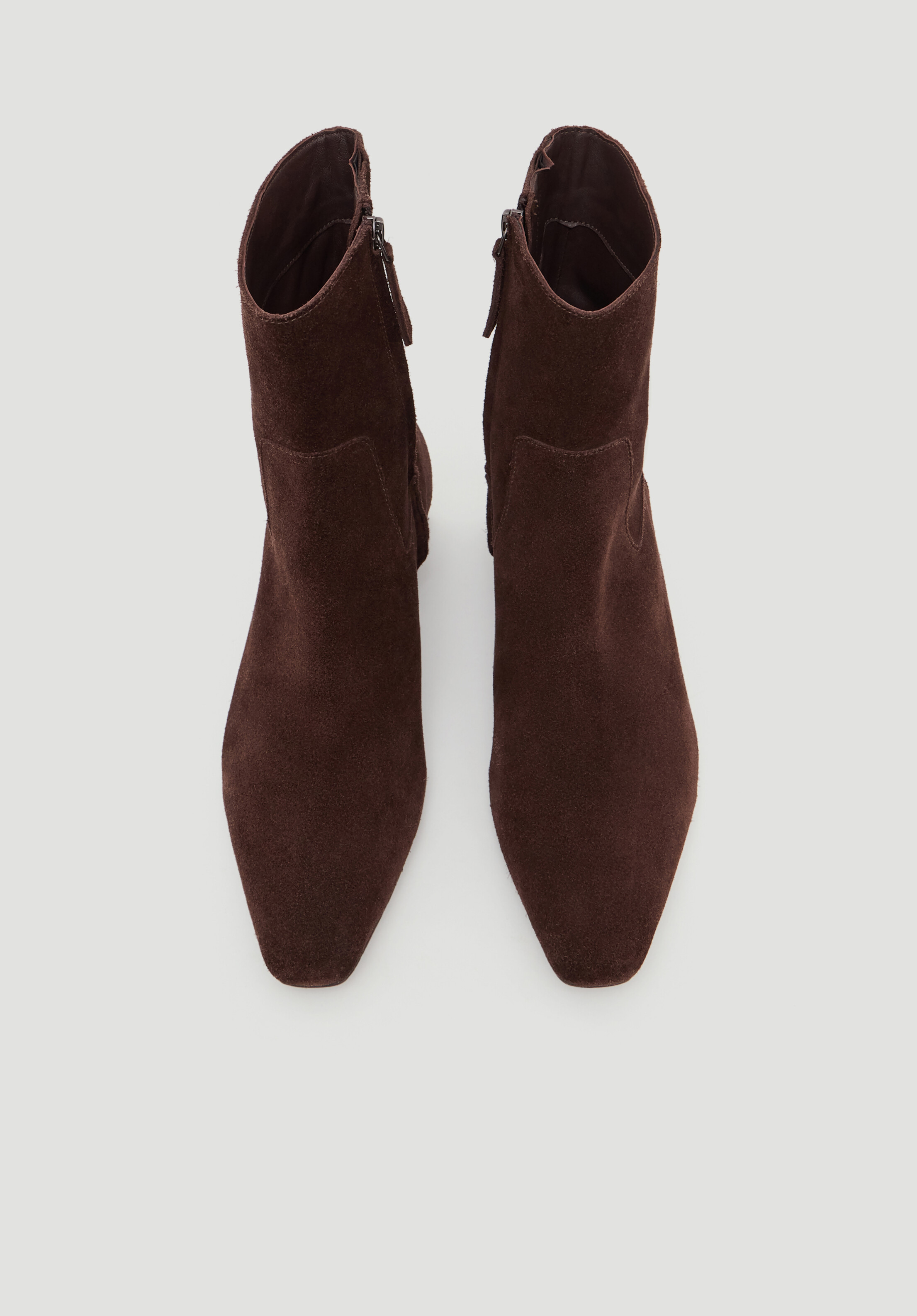 Suede Square-Toe Boots | Hush UK