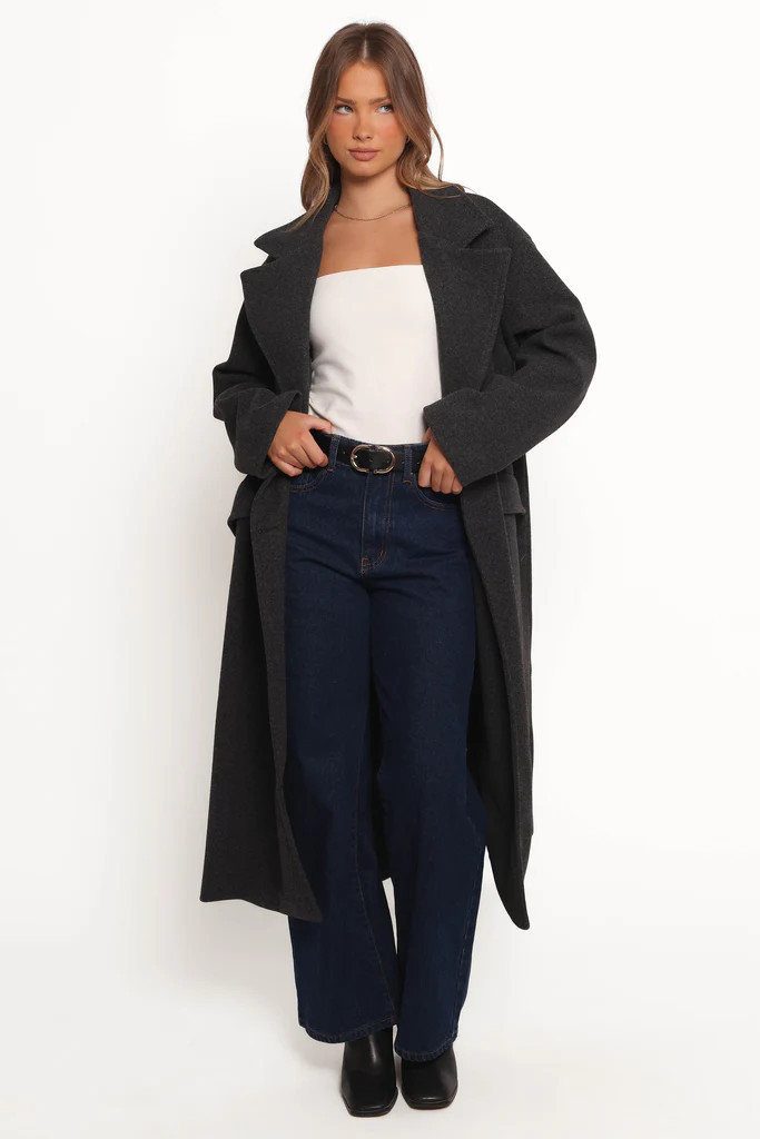 Brylie Oversized Coat - Charcoal | Petal & Pup (US)
