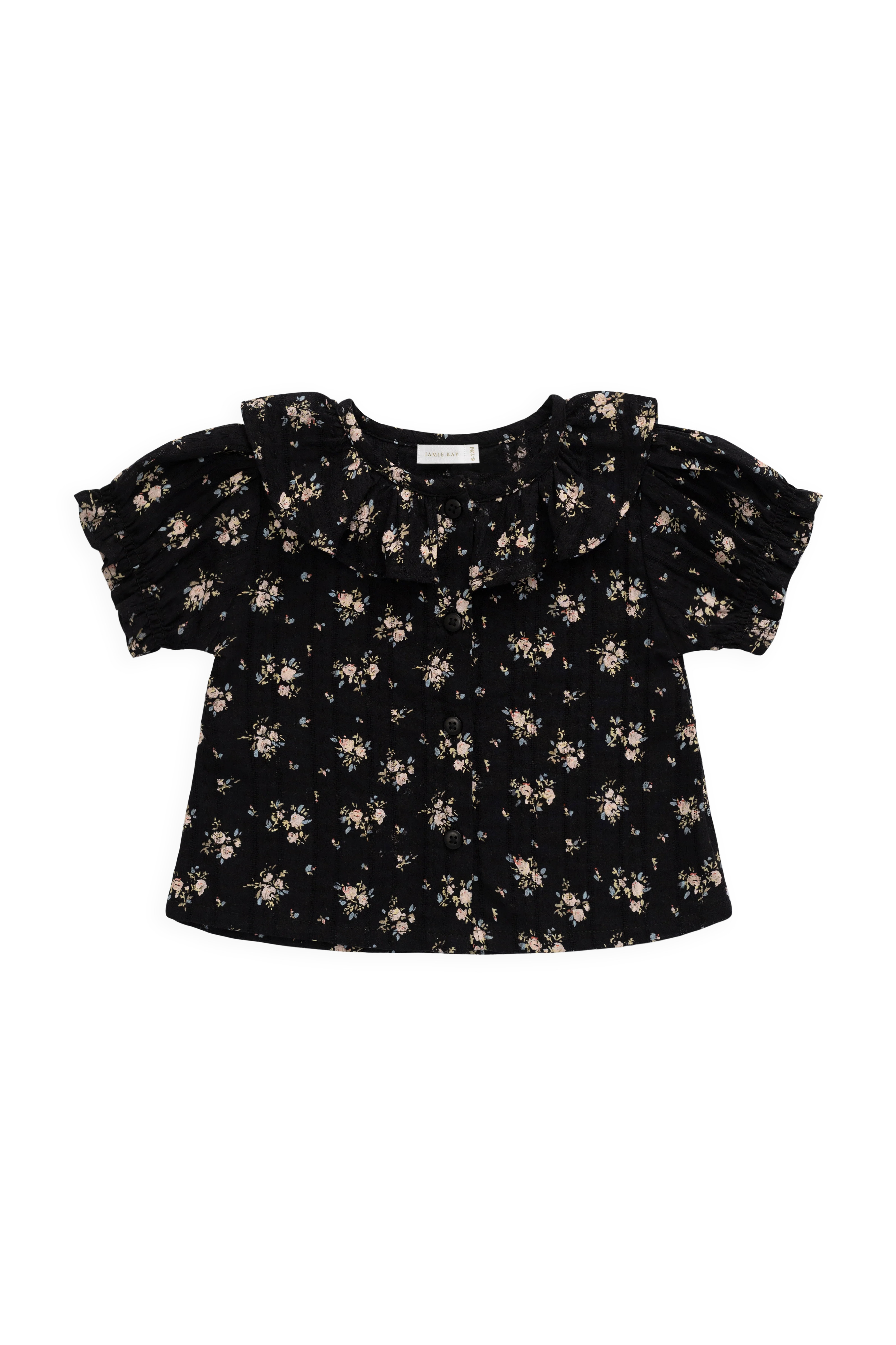 Organic Cotton Alora Top - Cassie Caviar | Jamie Kay