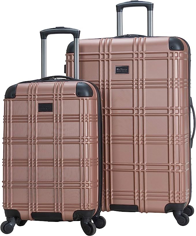 Ben Sherman Nottingham Lightweight Hardside 4-Wheel Spinner Travel Luggage, Rose Gold, 2-Piece Se... | Amazon (US)