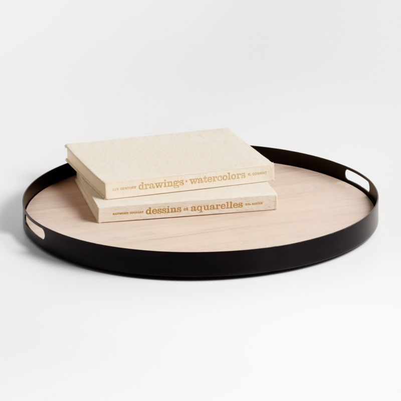 Gable Round Tray | Crate and Barrel | Crate & Barrel