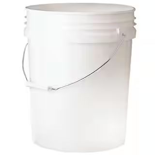 Leaktite 5 gal. 70mil Food Safe Bucket White 005GFSWH020 - The Home Depot | The Home Depot