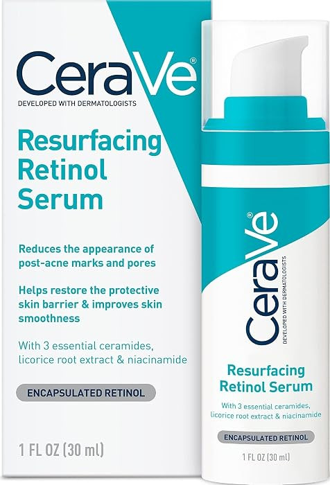 CeraVe Resurfacing Retinol Face Serum with Niacinamide, Pore Minimizer, 1oz | Amazon (US)