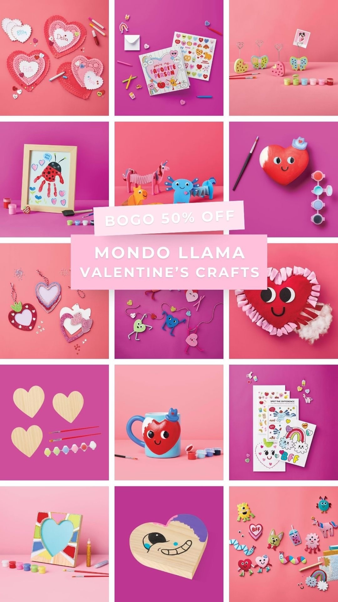 BOGO 50% off Mondo Llama Valentine’s crafts! All are only $5 to start!

#LTKValentine #LTKKids