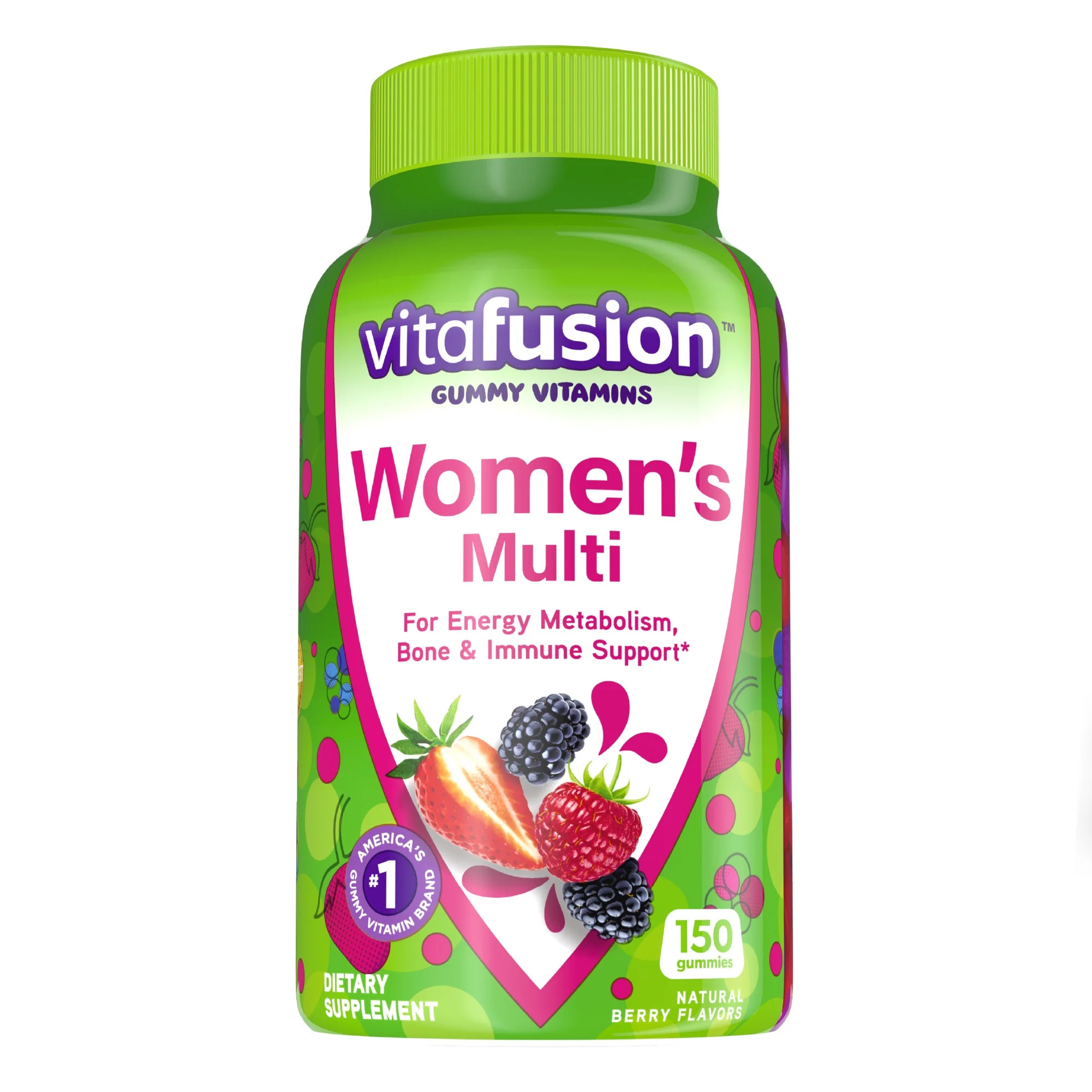vitafusion Womens Multivitamin Gummies, Daily Vitamins for Women, Berry Flavored, 150 Count | Walmart (US)