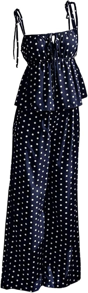 GORGLITTER Women's 2 Piece Going Out Sets Polka Dots Cute Brunch Outfits | Amazon (US)
