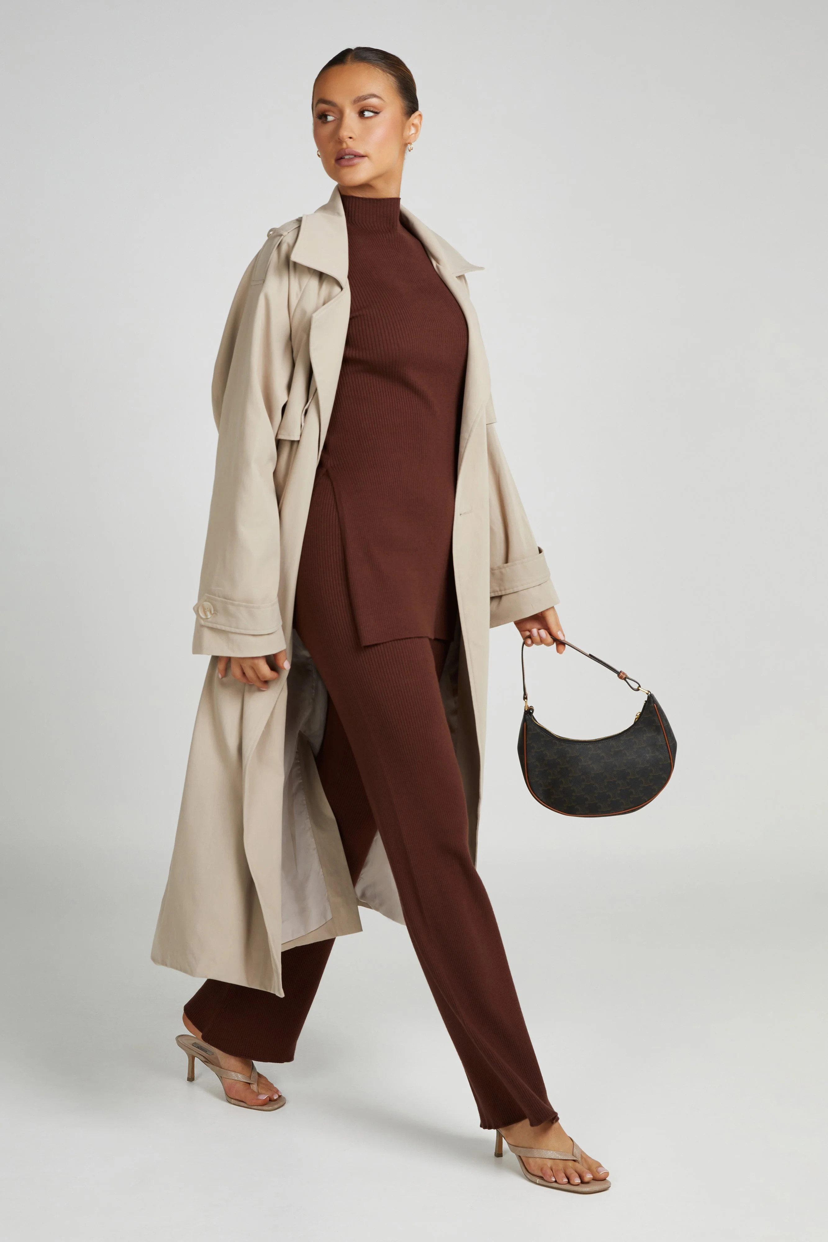 Jovie Knit Pants - Hazelnut | MESHKI US