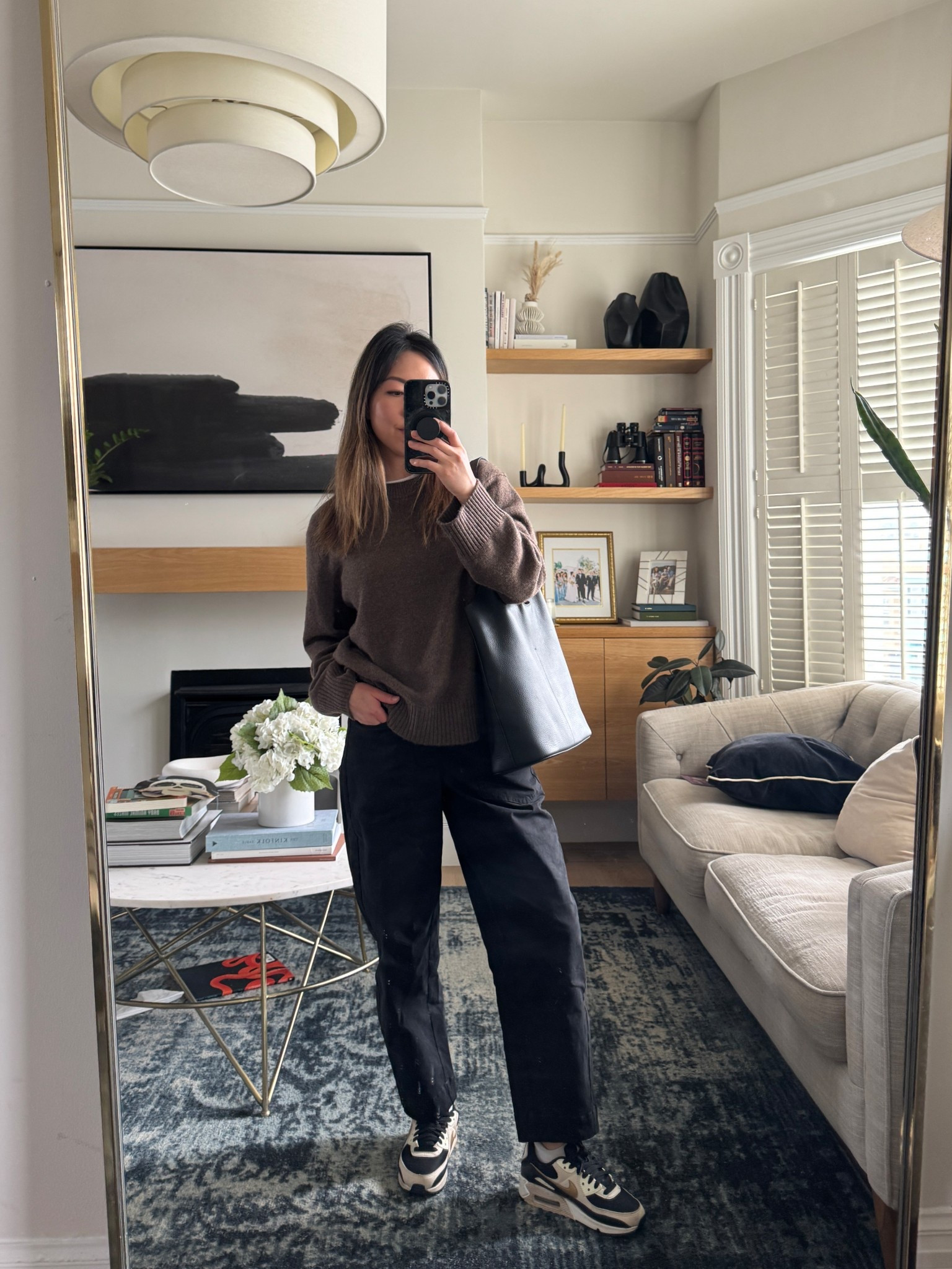 Wearing size:
- sweater S
- pants  4 