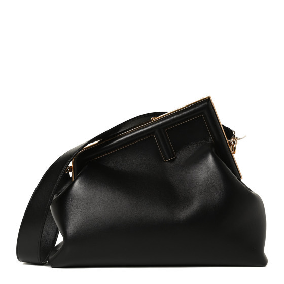 FENDI Shiny Nappa Medium Fendi First Black | FASHIONPHILE (US)