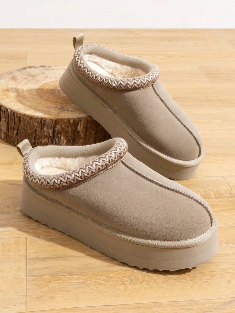 Genuine Suede Women's Fashion Platform Slippers - Short Ankle Boot With Anti-Slip Sole- Cozy, Fuzzy, And Warm Winter Footwear FuzzyEasy Women's Platform Slip-On , Ideal For Indoor And Outdoor Use Suitable For Gift (SUGGEST SIZE UP)
4.90
(1000+)
 | SHEIN