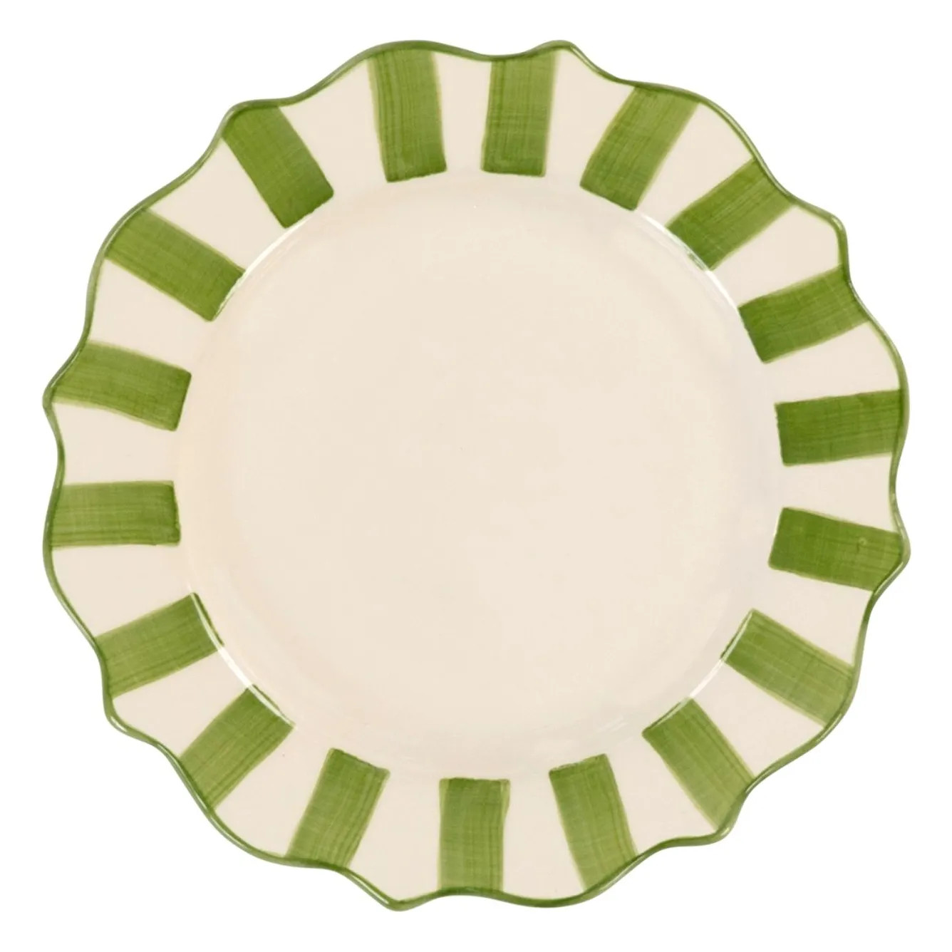 Striped plate - 22cm | Green | Smallable