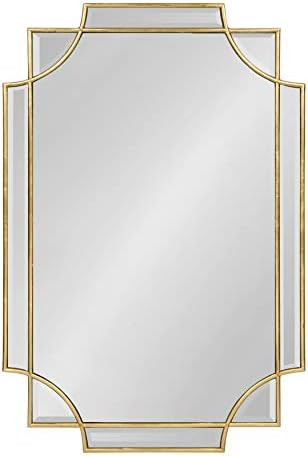 Kate and Laurel Minuette Decorative Rectangle Frame Wall Mirror in Gold Leaf, 24x35.5 Inches | Amazon (US)