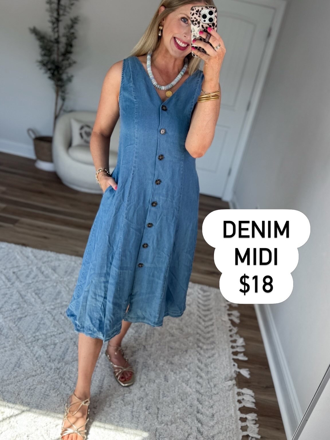 Walmart denim midi dress on sale!

#LTKSaleAlert