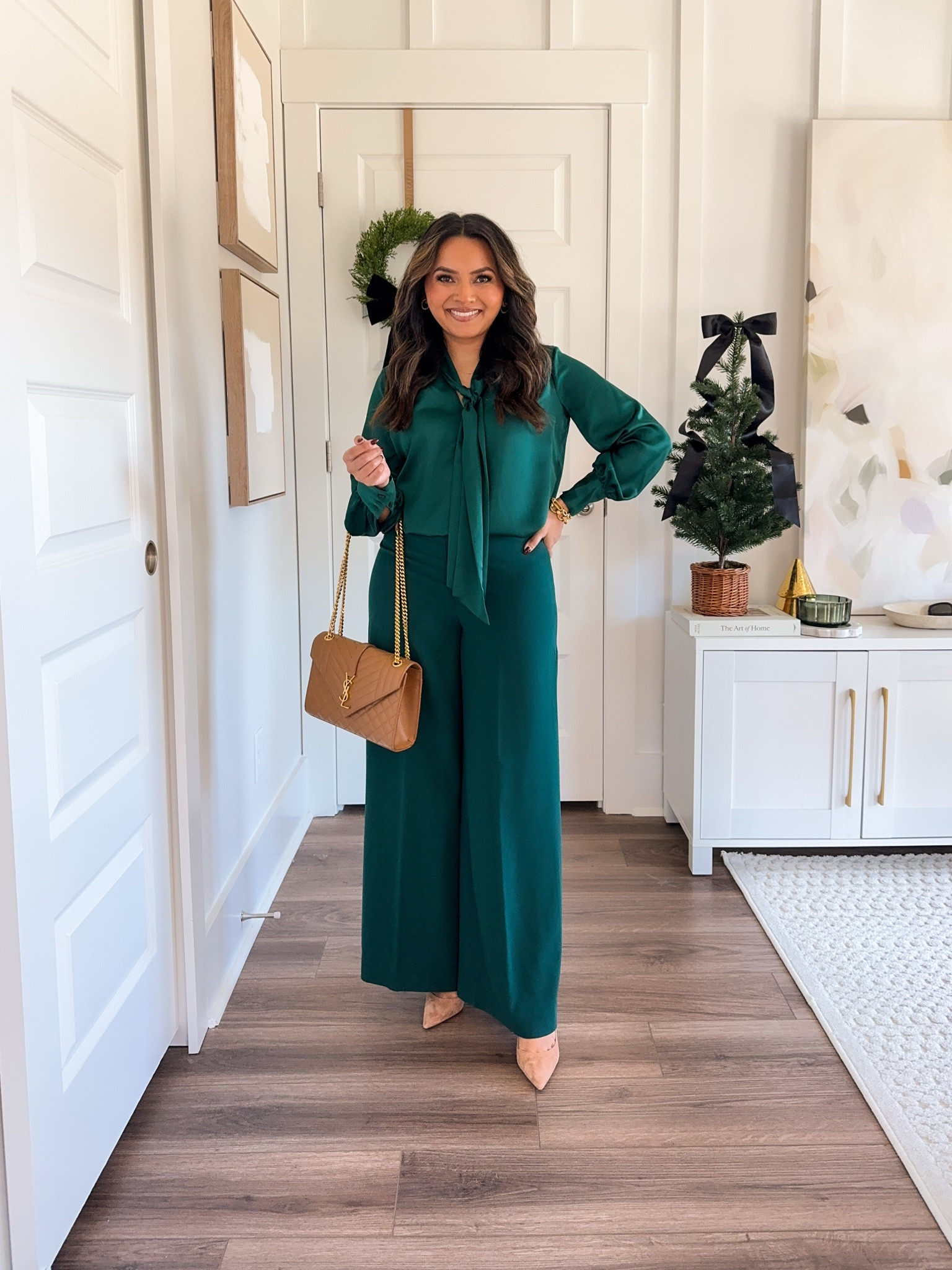 Green satin top size xxs petite TTS
Green wide leg pants size 2 petite TTS
Tan suede heels size 5 TTS

Workwear
Winter office outfits
Petite pants
Petite style
Winter outfits
Winter style
Cold weather outfit
Honey Sweet Petite
Honeysweetpetite



#LTKWorkwear #LTKCyberWeek #LTKStyleTip