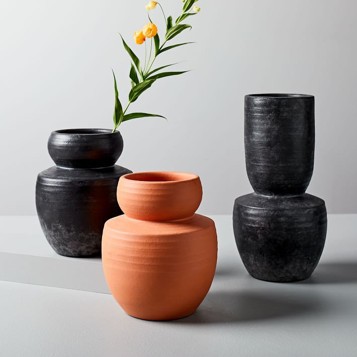 Rounded Terracotta Vases | West Elm (US)