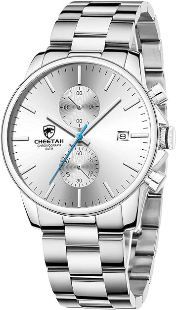 GOLDEN HOUR Fashion Business Mens Watches with Stainless Steel Waterproof Chronograph Quartz Watc... | Amazon (US)