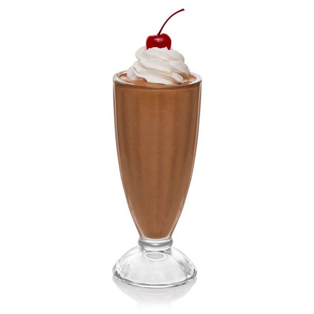 Libbey Fountain Shoppe Milkshake Glasses, Set of 6 - Walmart.com | Walmart (US)