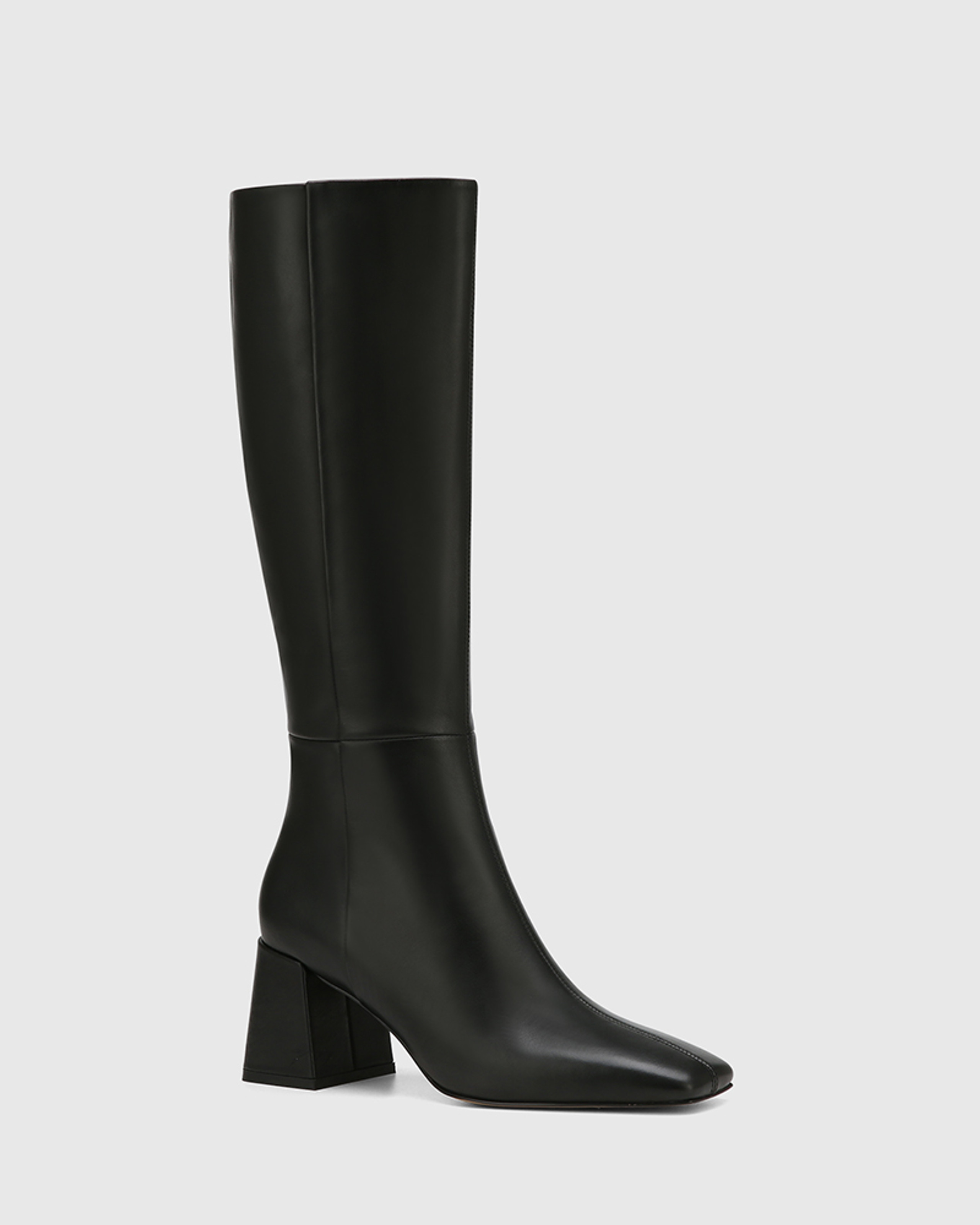 Narah Black Leather Long Boot | Wittner