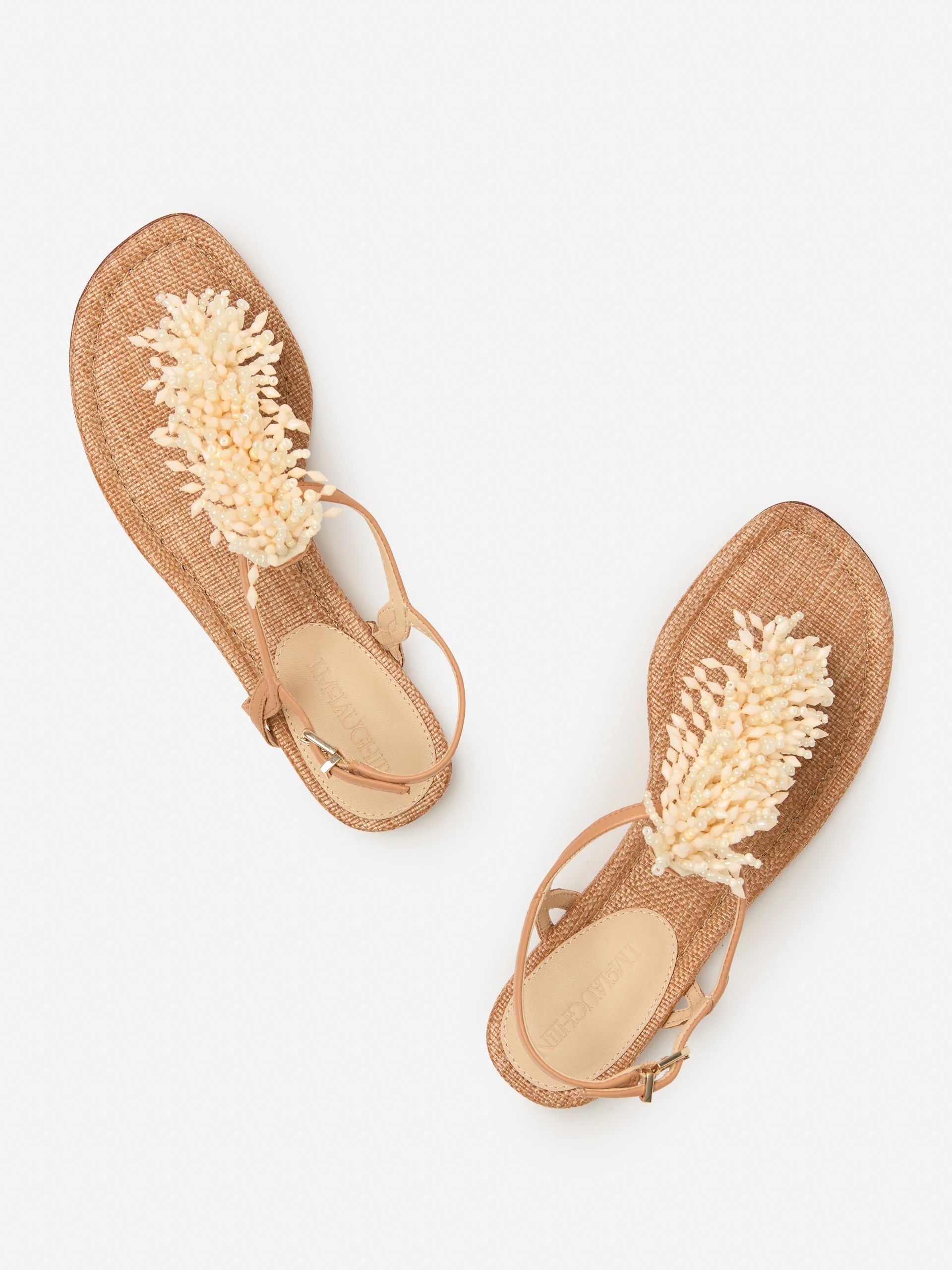 Cream Solid Nevis Sandals | Women's Shoes | J.McLaughlin | J.McLaughlin
