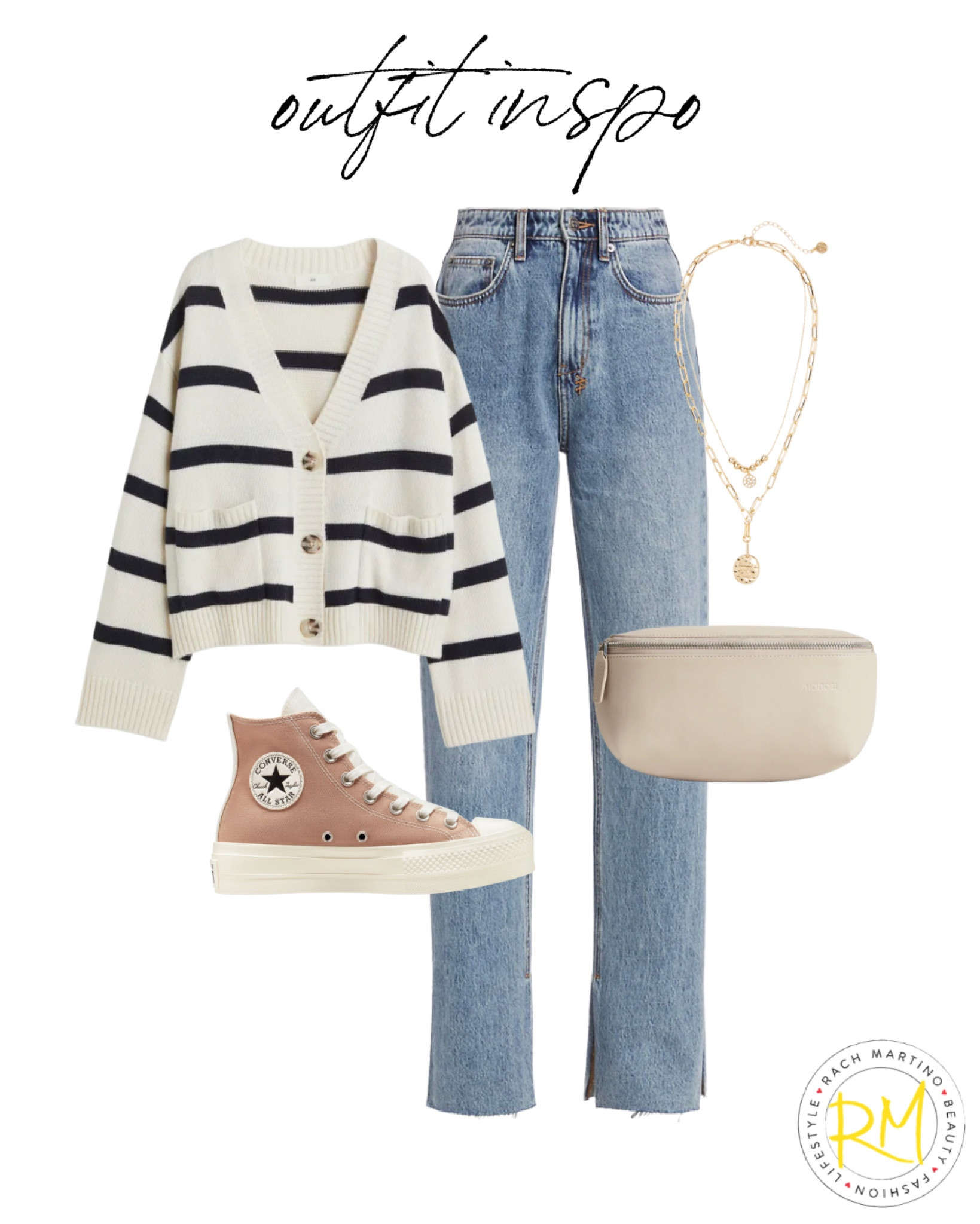 Casual outfit idea striped cardigan outfit weekend outfit 

#LTKunder50 #LTKsalealert #LTKstyletip
