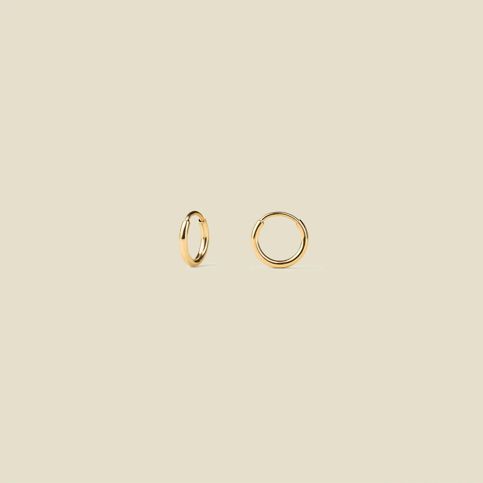 14k Mini Live In Hoop Earrings | Made By Mary