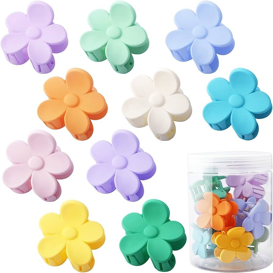 10 PCS Small Flower Hair Clips Cute Flower Clips for Hair Accessories Hair Claw Clips Flower Shap... | Amazon (US)