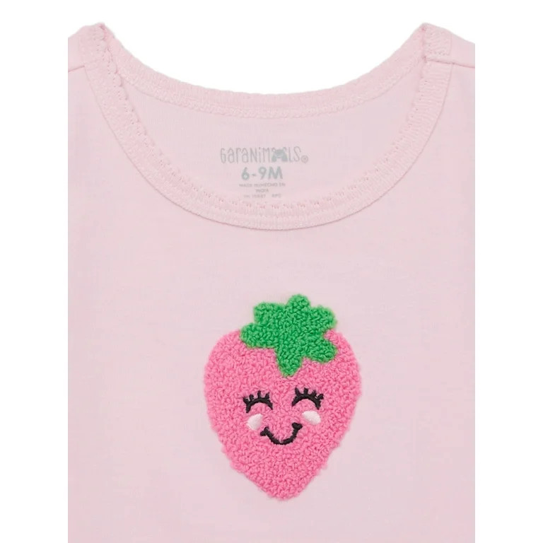 Garanimals Baby Girl Embroidered T-Shirt with Scallop-Trim Neck, Sizes 0-24M | Walmart (US)