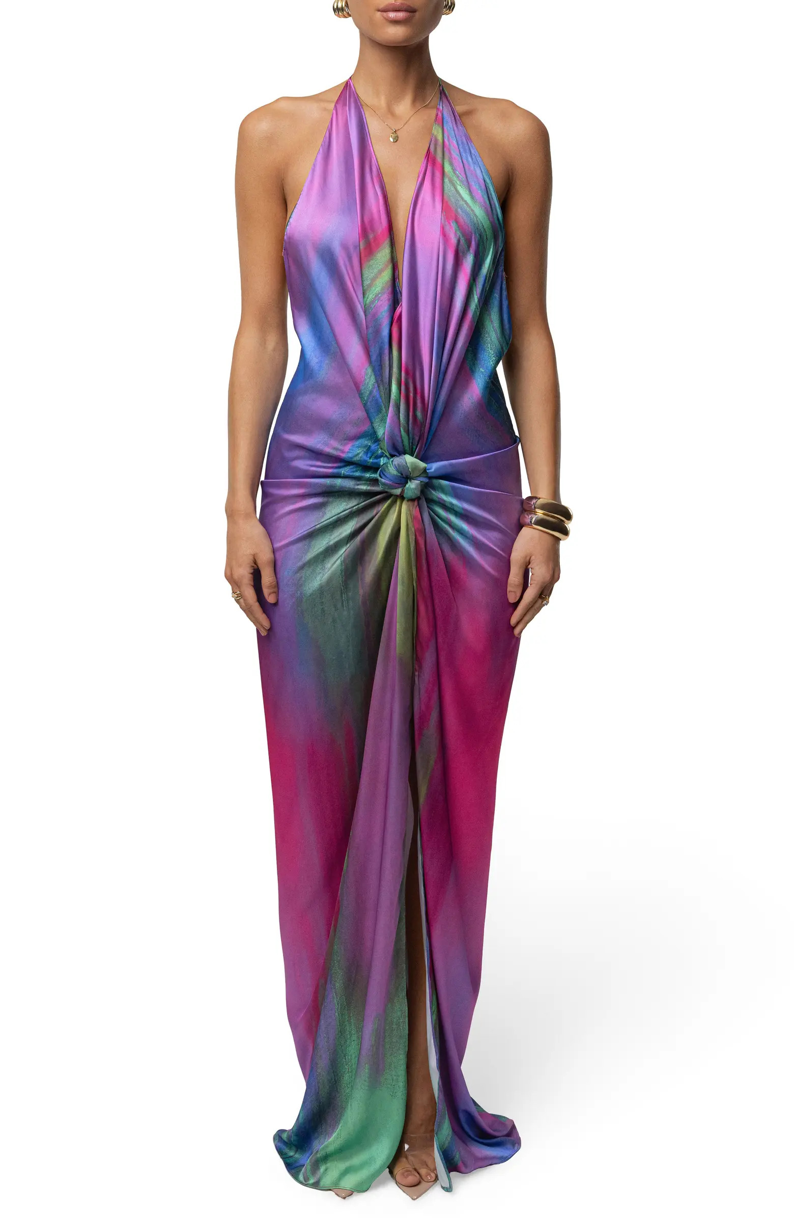 JLUXLABEL Daydream Abstract Print Open Back Maxi Dress | Nordstrom | Nordstrom