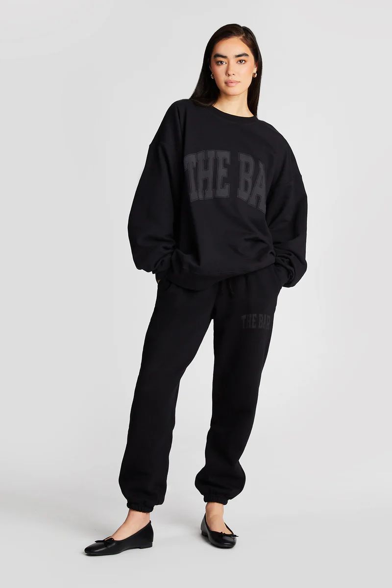 VARSITY SWEATPANTS BLACK | The Bar