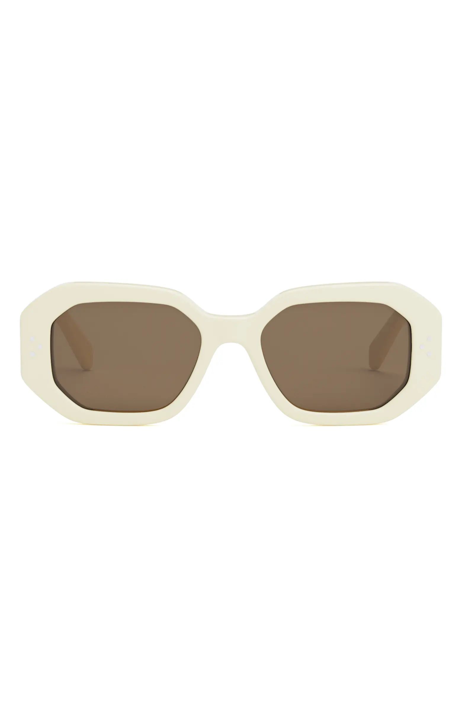 Bold 3 Dots 53mm Geometric Sunglasses | Nordstrom