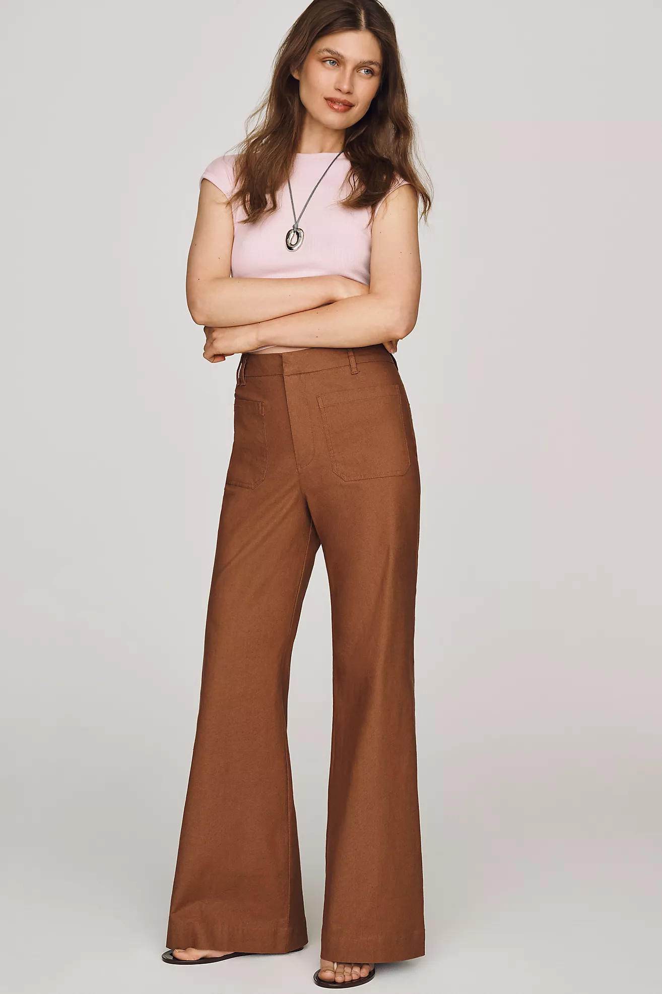 Maeve Jude Linen-Blend Trousers | Anthropologie (US)