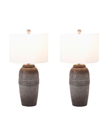 Set Of 2 Textured Table Lamps | Marshalls