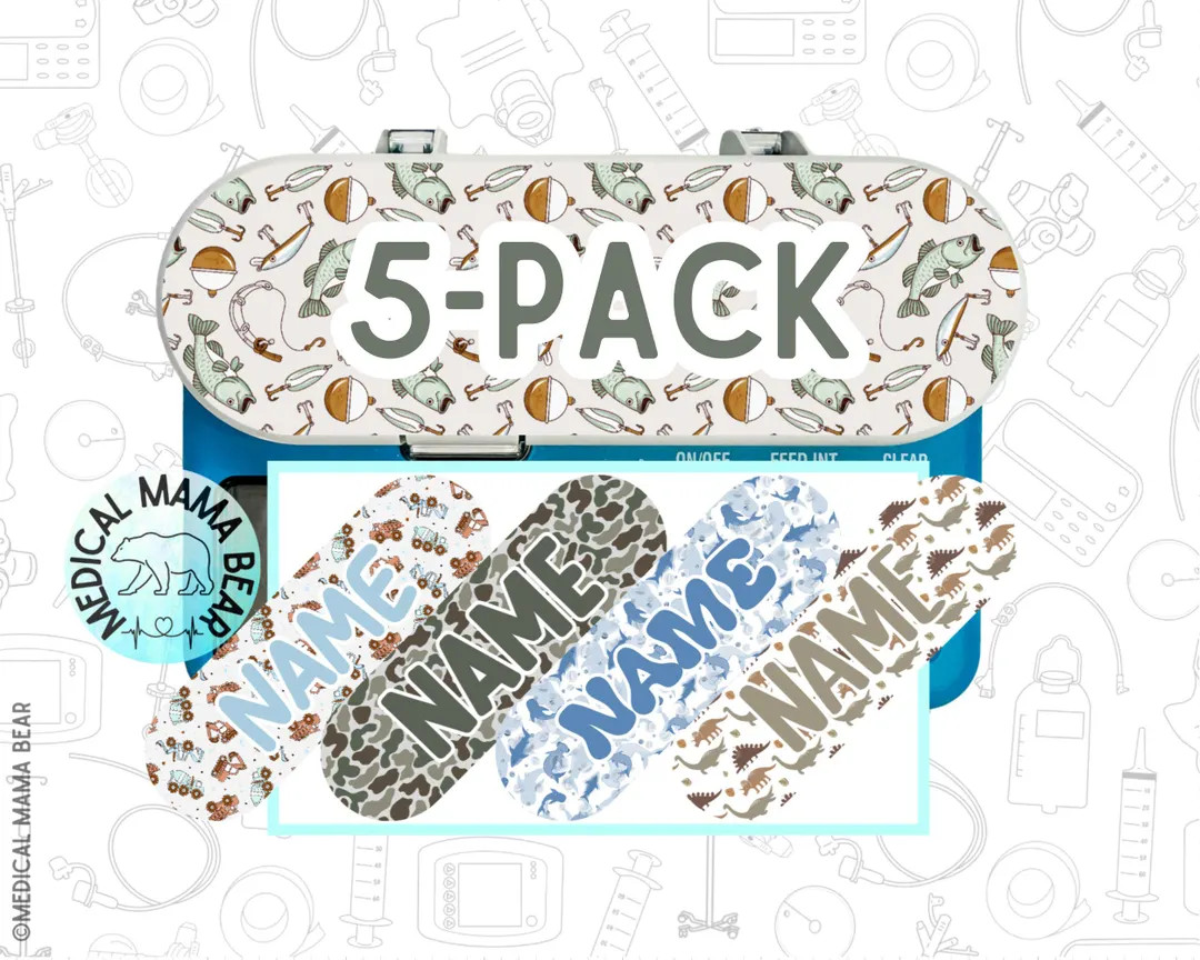 Boy 5-pack Bundle Pump Door Stickers Add Name Feeding Pump Tube G-tube GJ Tube Ngtube Fit Infinit... | Etsy (US)