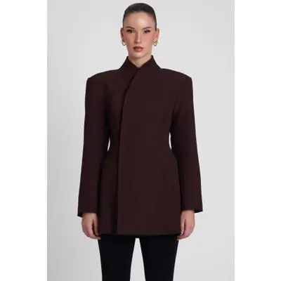 LEAU Cairo Hourglass Belted Coat in Black at Nordstrom, Size Medium | Nordstrom