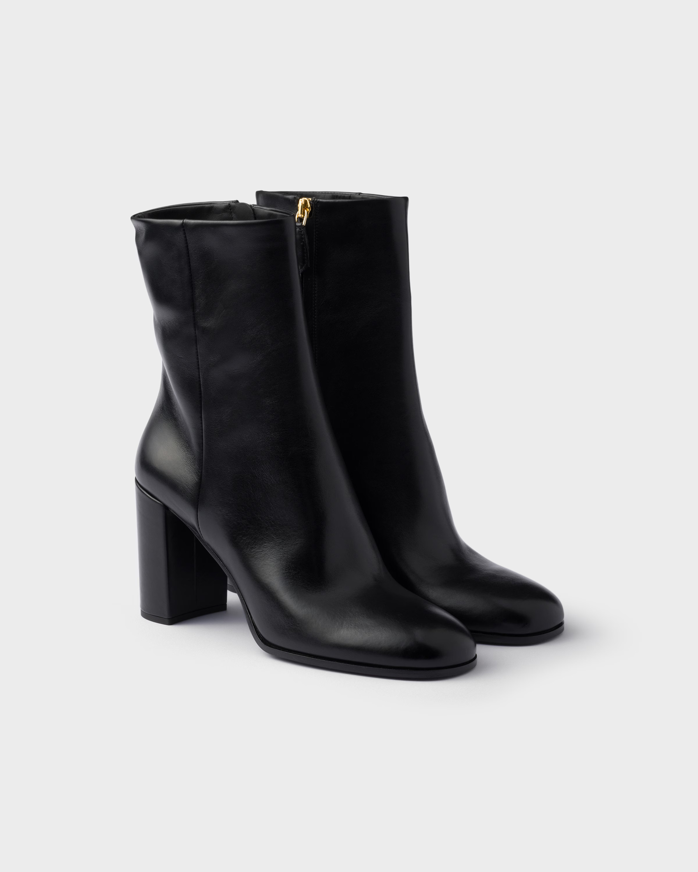 Leather booties | Prada US