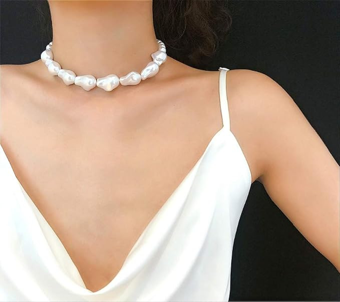 Sither Pearls Choker Necklace for Women Baroque Pearls Necklace Boho Pearls Choker Cute Jewelry f... | Amazon (US)
