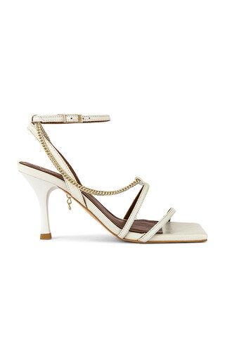 ALOHAS Straps Chain Heel in Off White from Revolve.com | Revolve Clothing (Global)