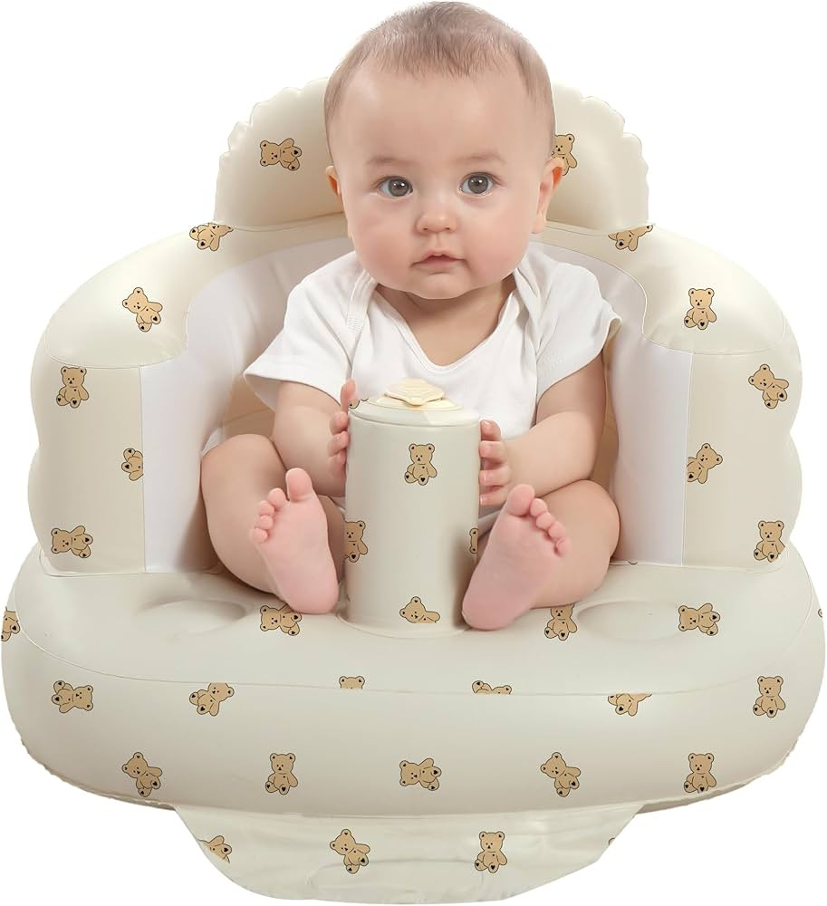 Inflatable Baby Seat for Babies 3-36 Months, Built in Air Pump Baby Chair Sit Me up Floor Seat fo... | Amazon (US)