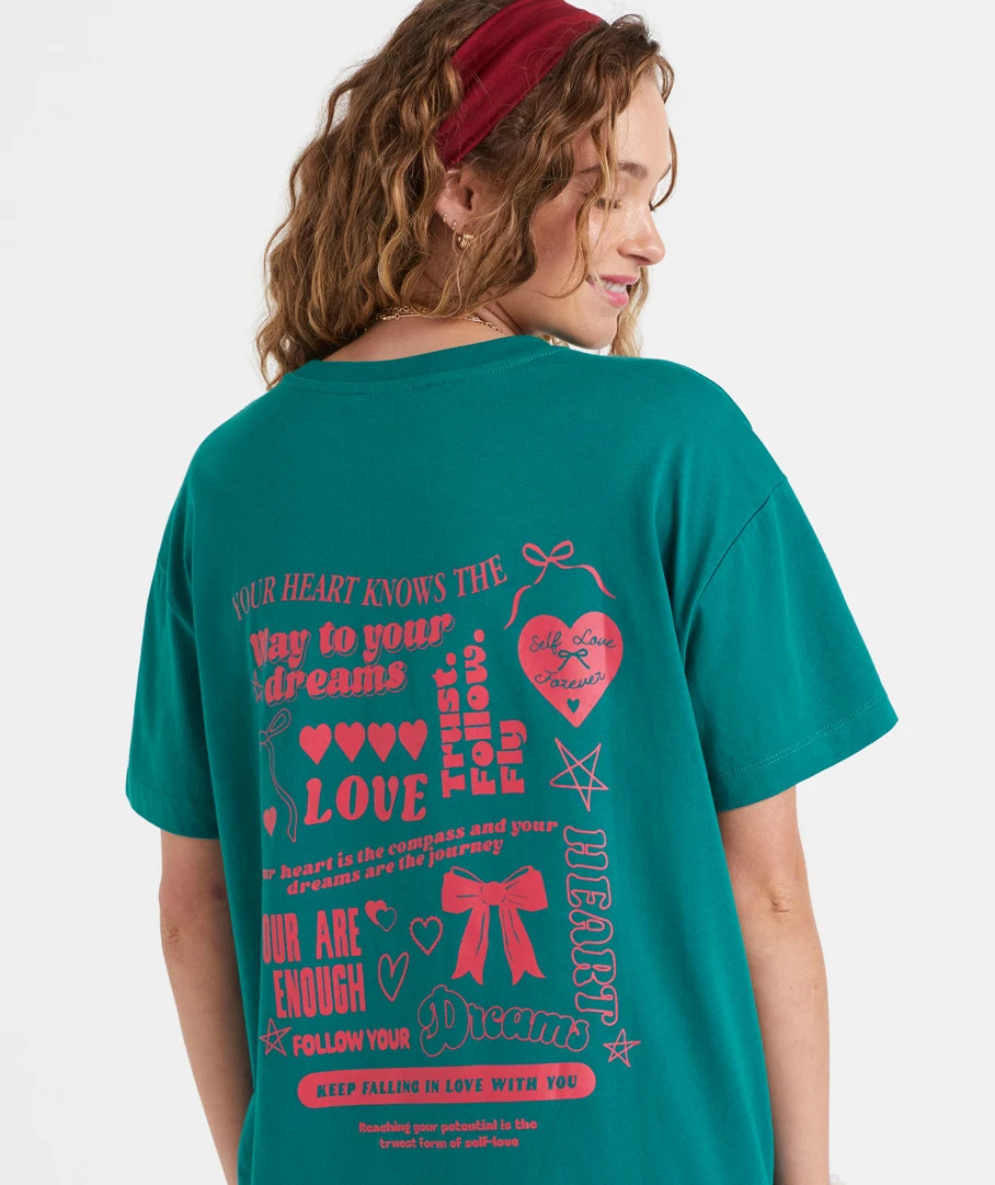 SPORTSGIRL SELF LOVE RELAXED GRAPHIC TSHIRT | Sportsgirl