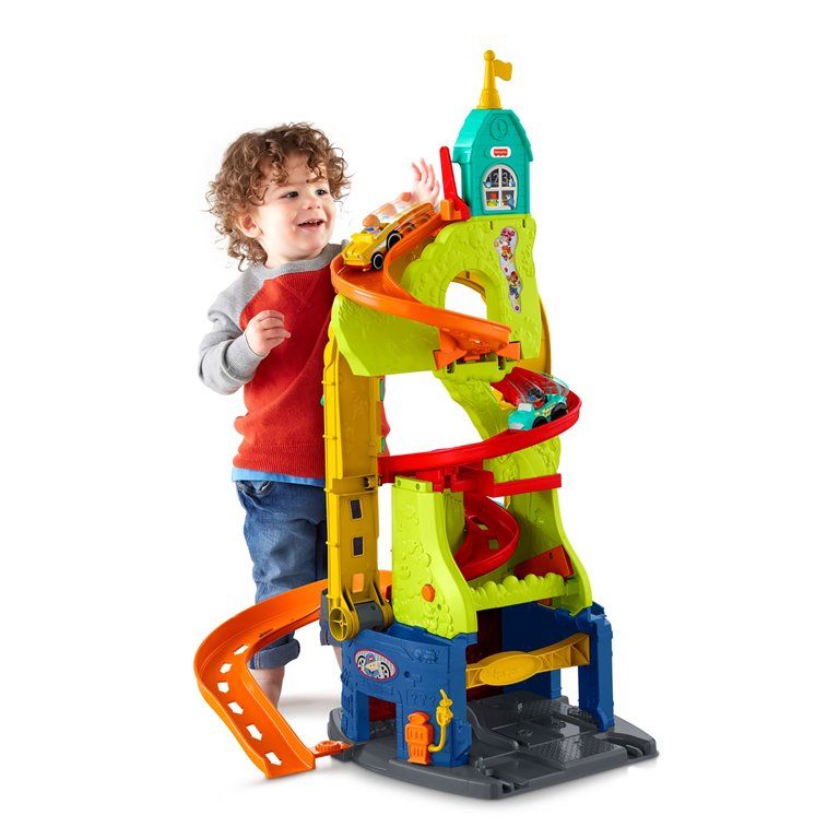 Fisher-Price Little People Sit 'N Stand Skyway 2-In-1 Vehicle Racing Playset | Walmart (US)